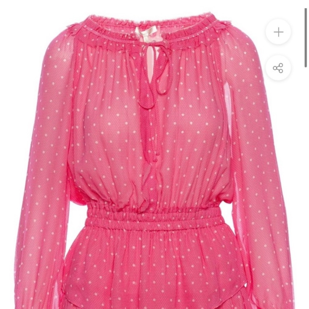 NWOT! LoveShackFancy Famous Popover Dress in Hot Pink Cherry 🍒